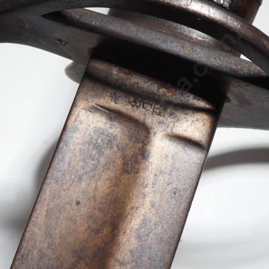 Mid 19th Century British Marked Basket Hilt Sabre - No Scabbard Image 1++