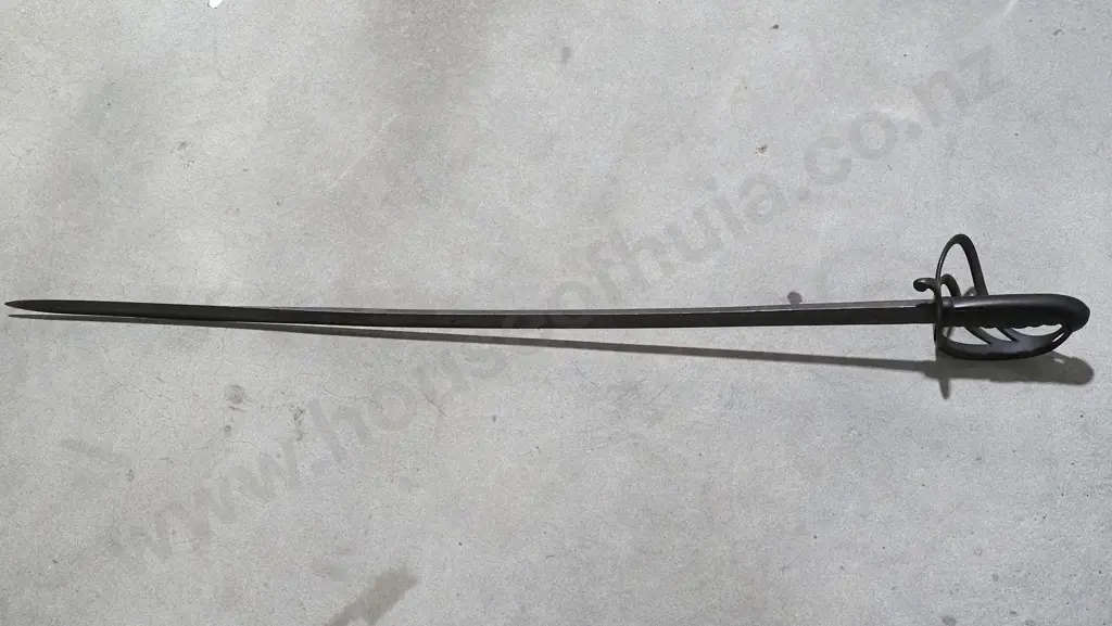 Mid 19th Century British Marked Basket Hilt Sabre - No Scabbard Image 1++