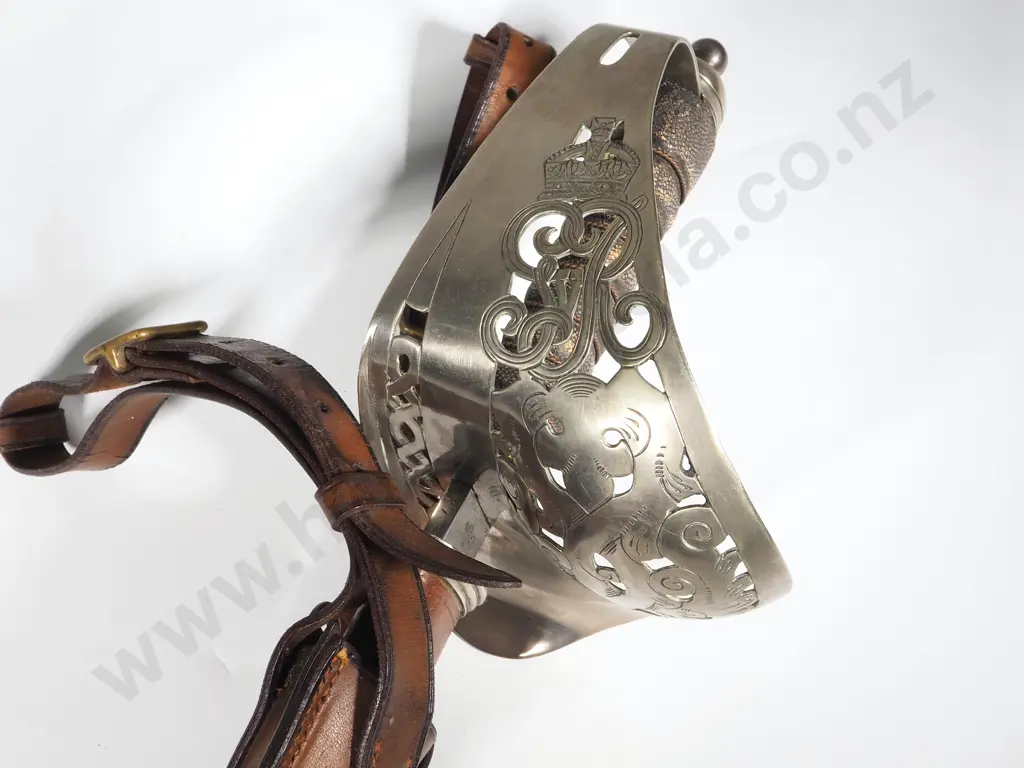 George 5th 1897 Pattern Sword - Made by W H Turner & Company Sheffield - Some Damage to Bottom of Scabbard  Image 1++