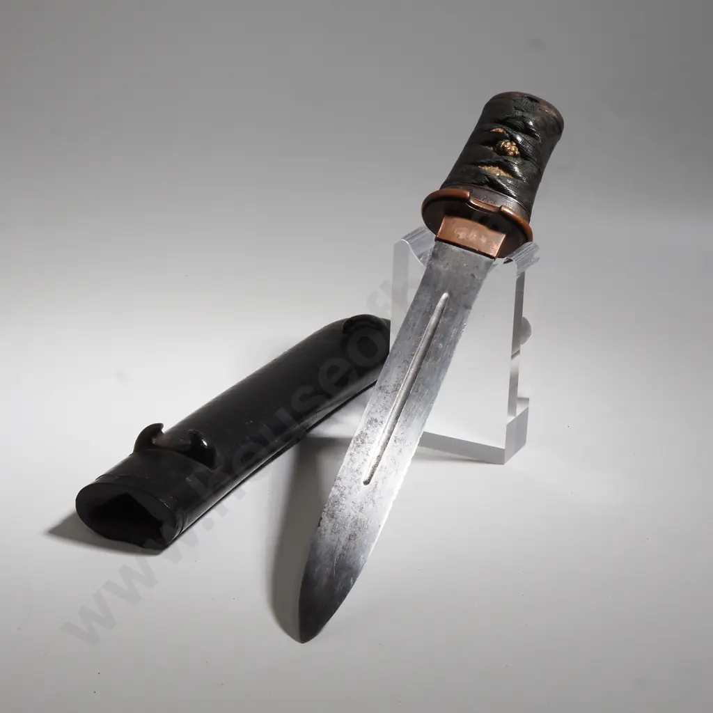 Antique Japanese Yari Blade Mounted Tanto / Dagger Image 1++