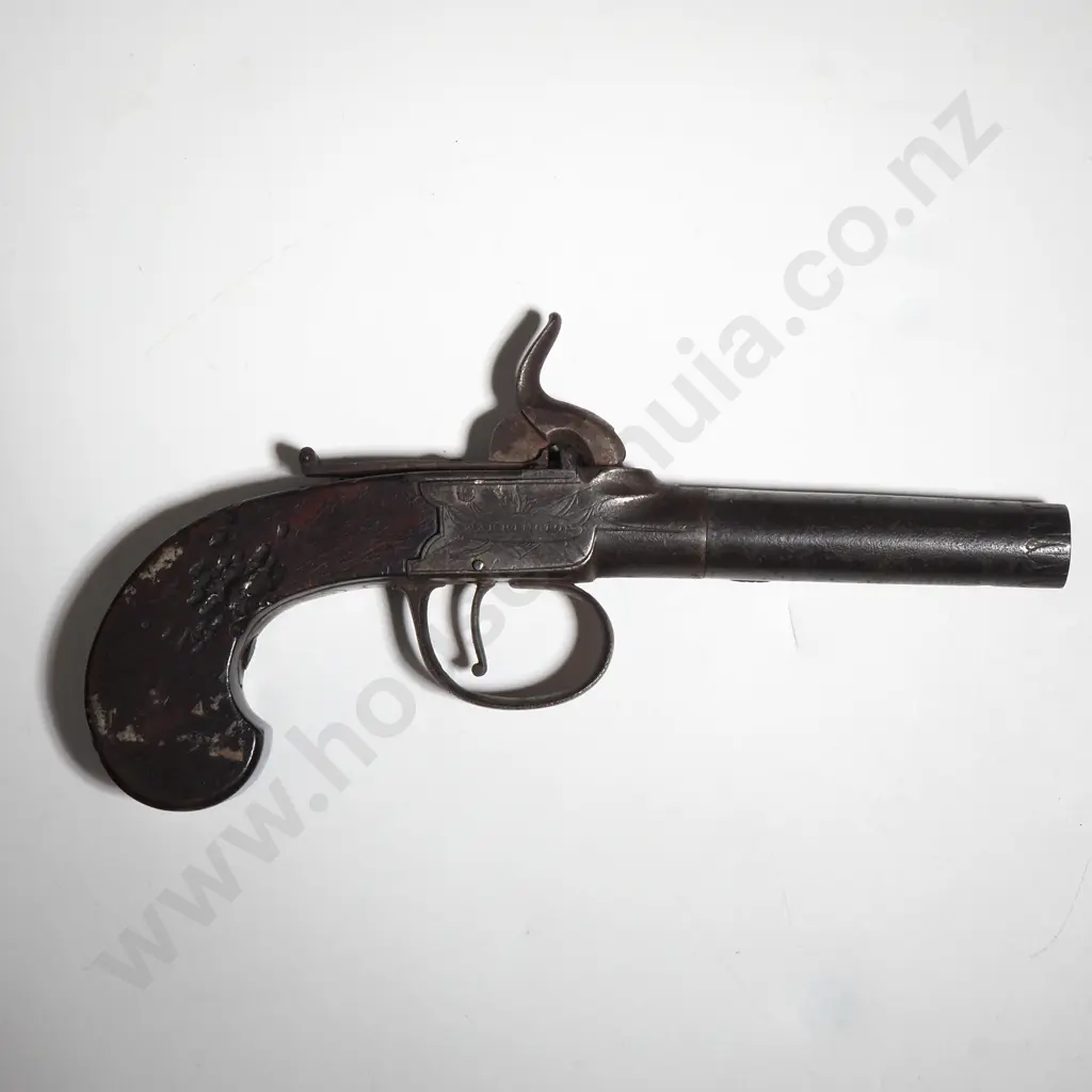 Antique English "Turman of Warrington" Turn Off Barrell Single Shot Percussion Pistol Image 1++