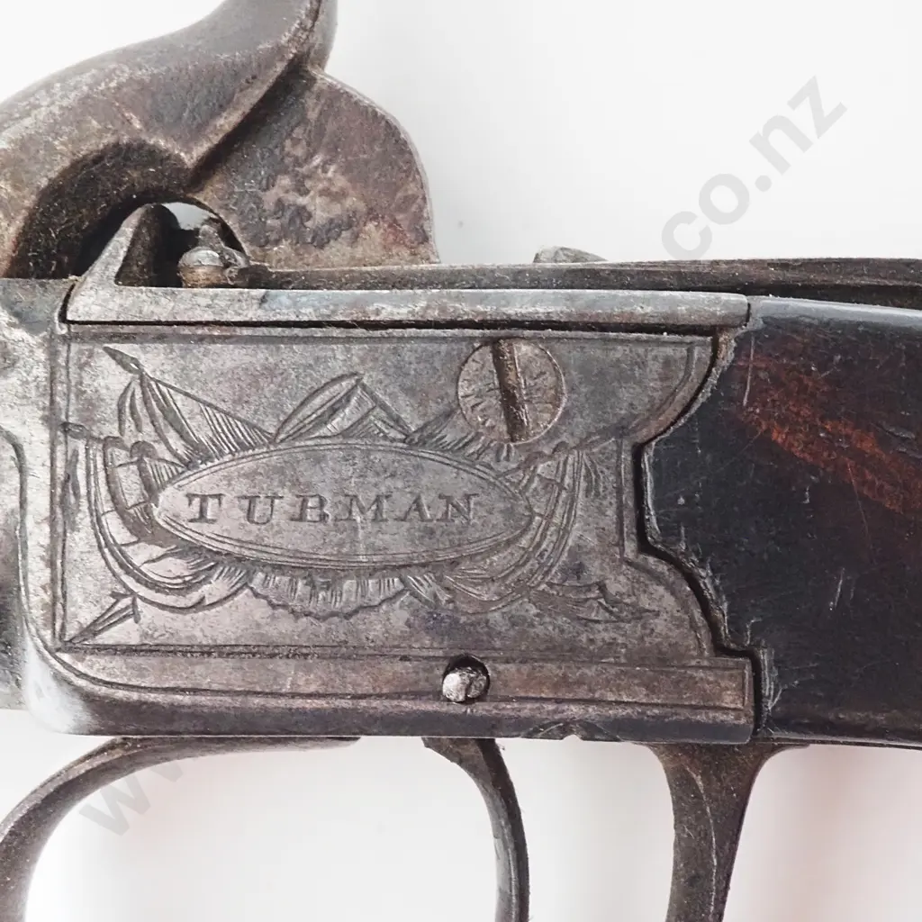 Antique English "Turman of Warrington" Turn Off Barrell Single Shot Percussion Pistol Image 1++
