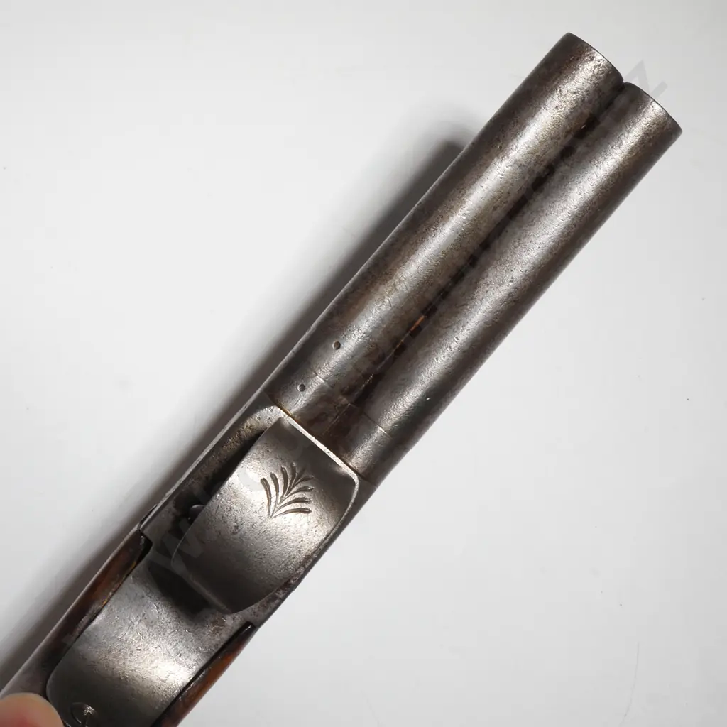 Antique Double Barrel Belgian Pocket Pistol Image 1++