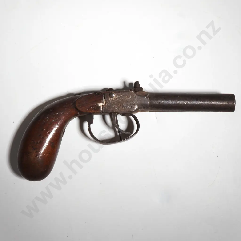 Double Barell Percussion Pistol (Hammer is missing ,poor conditon) Image 1++