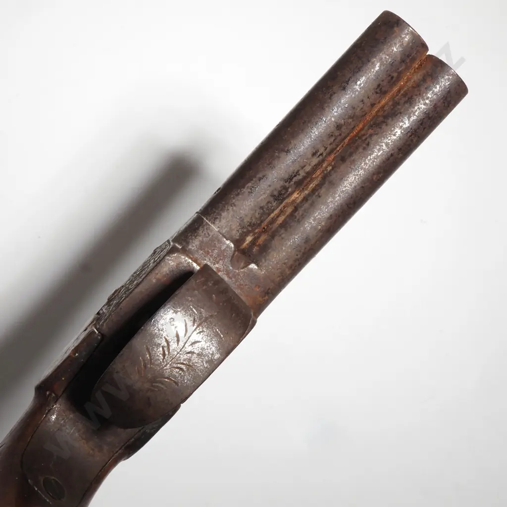 Double Barell Percussion Pistol (Hammer is missing ,poor conditon) Image 1++