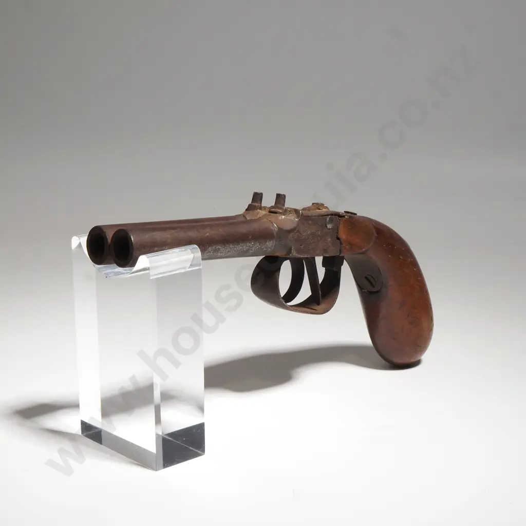 Double Barell Percussion Pistol (Hammer is missing ,poor conditon) Image 1++