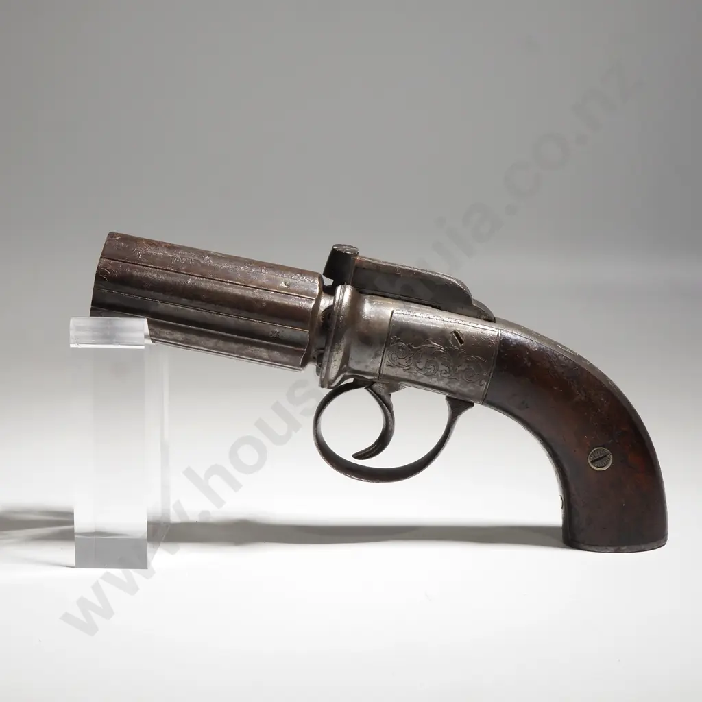 Antique Belgian Pepperbox Pistol Image 1++