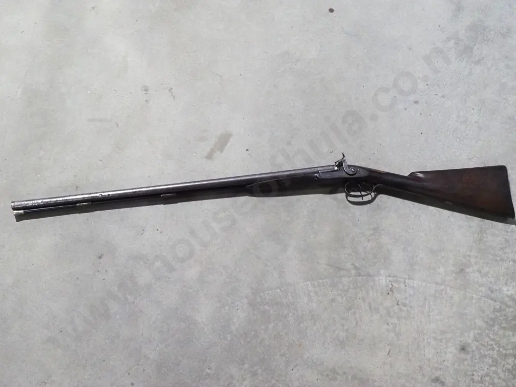 S. Ebrall Double Barrel Muzzle Loading Percussion Shotgun Image 1++