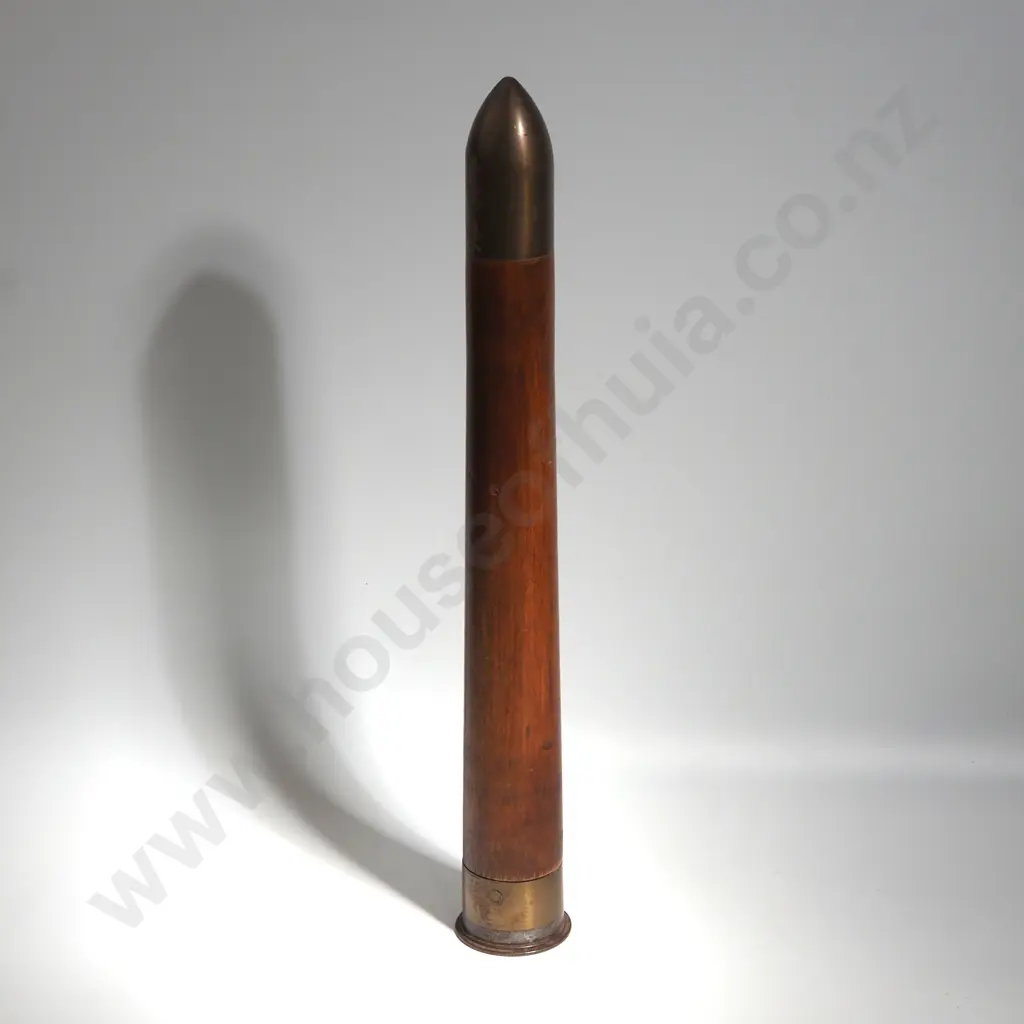 QF 2lb Wood & Brass Drill Cartridge Image 1++