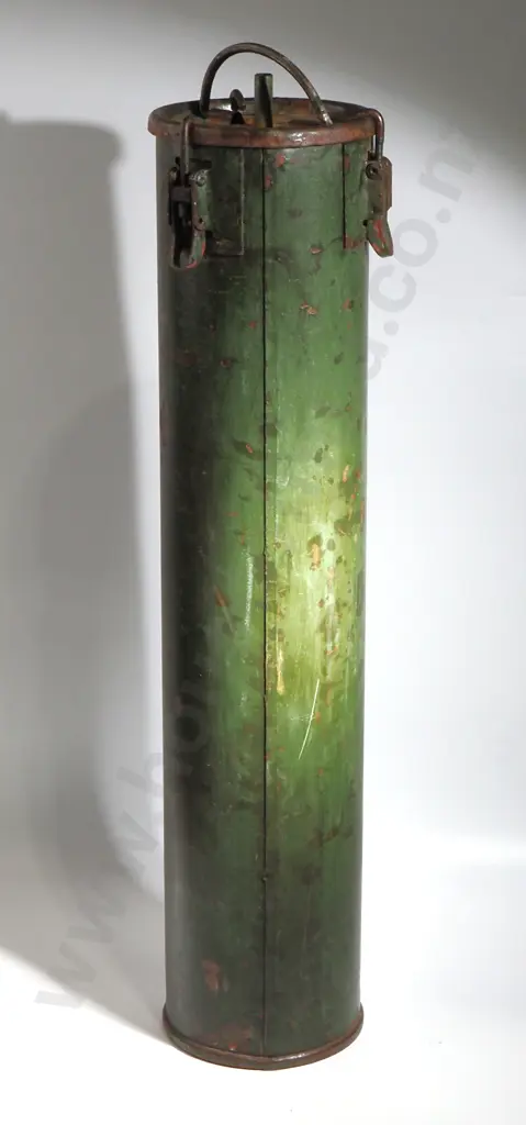 Green Military Metal Cannister Image 1++