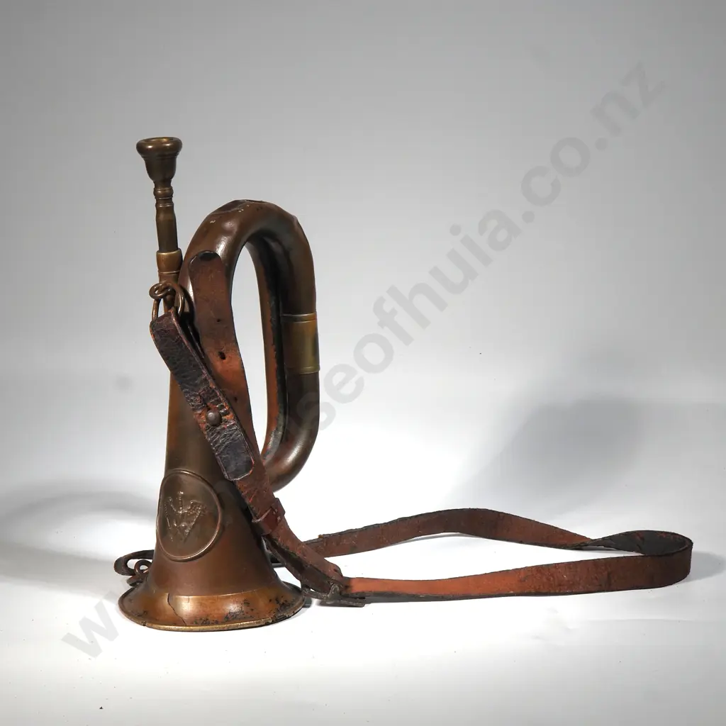 WWI Imperial German Field Bugle with Strap Image 1++