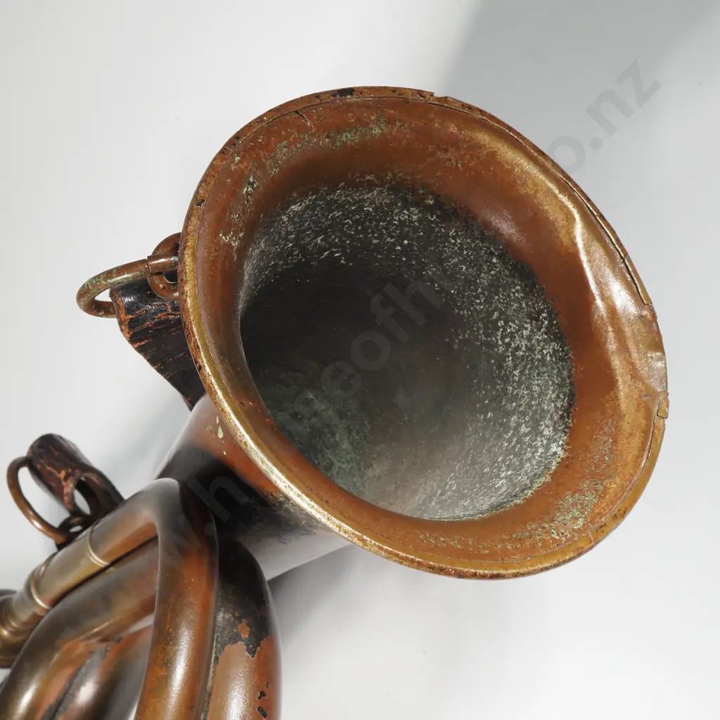 WWI Imperial German Field Bugle with Strap Image 1++