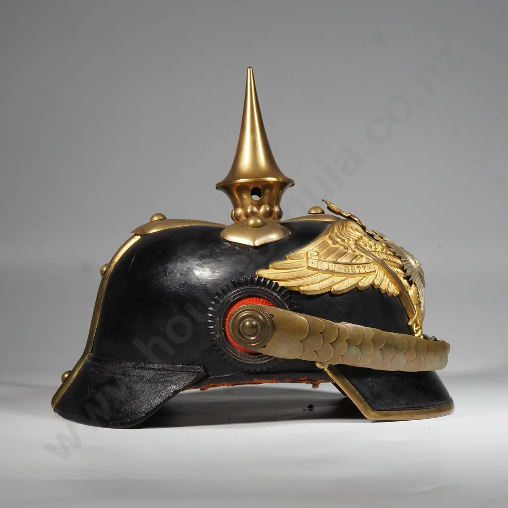 WWI German Prussian Garde Regiment Officers Pickelhaube Image 1++