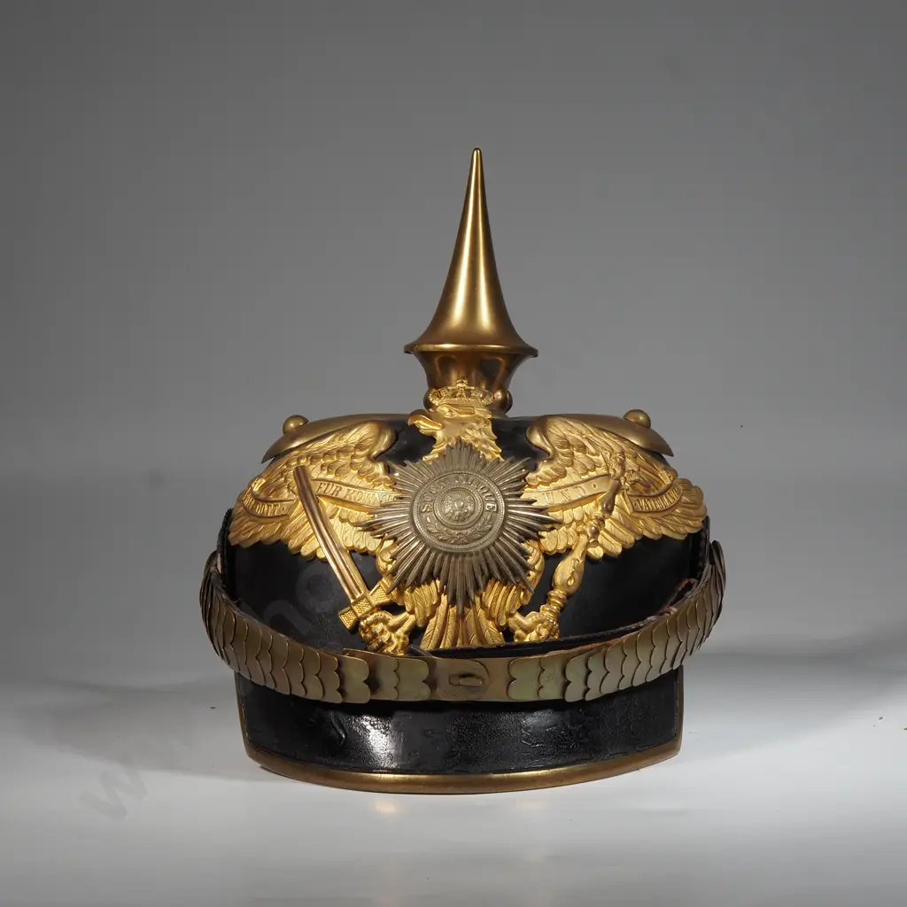 WWI German Prussian Garde Regiment Officers Pickelhaube Image 1++