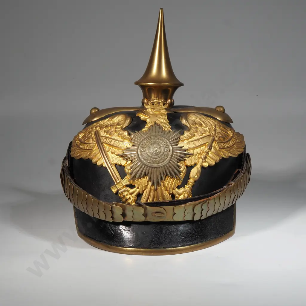 WWI German Prussian Garde Regiment Officers Pickelhaube Image 1++