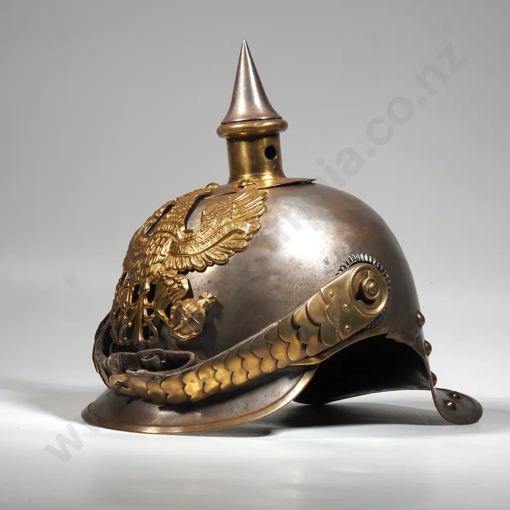 WWI German Prussian Cuirassiers (Lobster Tail) Pickelhaube, by A. Klucke & Cie Image 1++