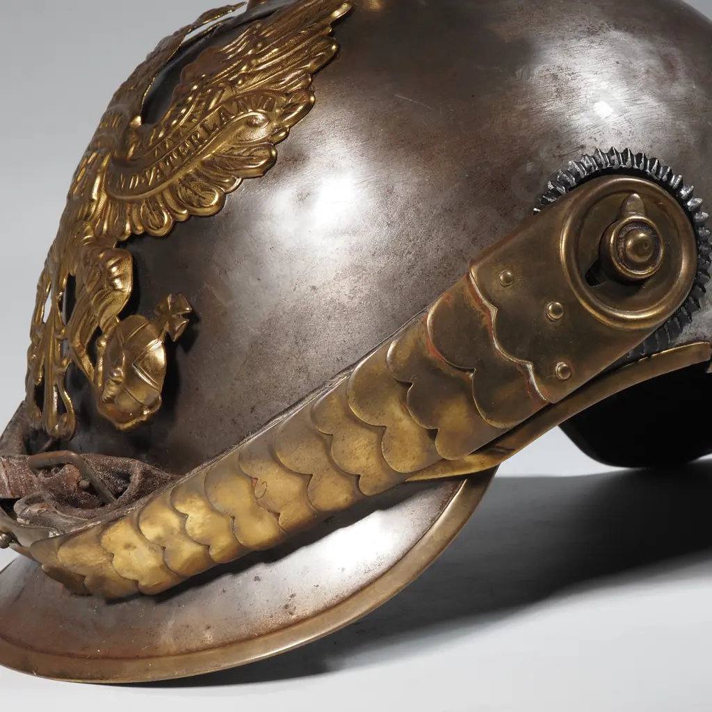 WWI German Prussian Cuirassiers (Lobster Tail) Pickelhaube, by A. Klucke & Cie Image 1++