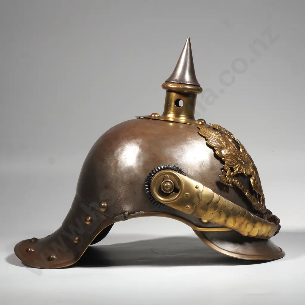 WWI German Prussian Cuirassiers (Lobster Tail) Pickelhaube, by A. Klucke & Cie Image 1++