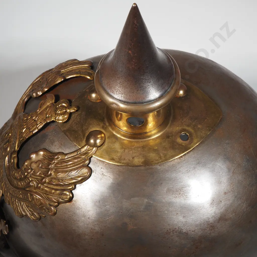 WWI German Prussian Cuirassiers (Lobster Tail) Pickelhaube, by A. Klucke & Cie Image 1++