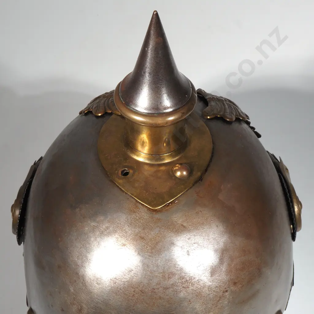WWI German Prussian Cuirassiers (Lobster Tail) Pickelhaube, by A. Klucke & Cie Image 1++