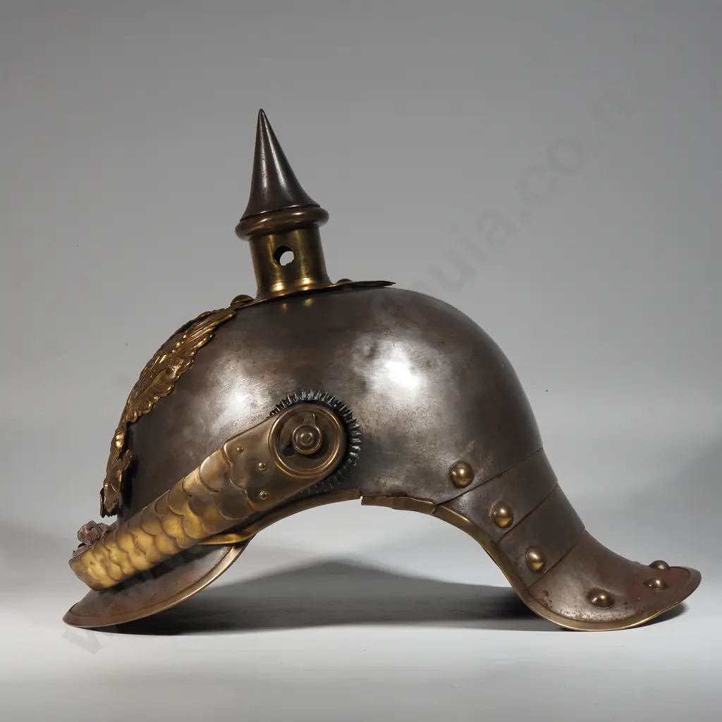 WWI German Prussian Cuirassiers (Lobster Tail) Pickelhaube, by A. Klucke & Cie Image 1++