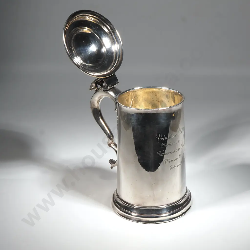 1862 Cotswald Rifles S/P Tankard for Volunteer Athletic Sports - Throwing Canon Ball  Image 1++