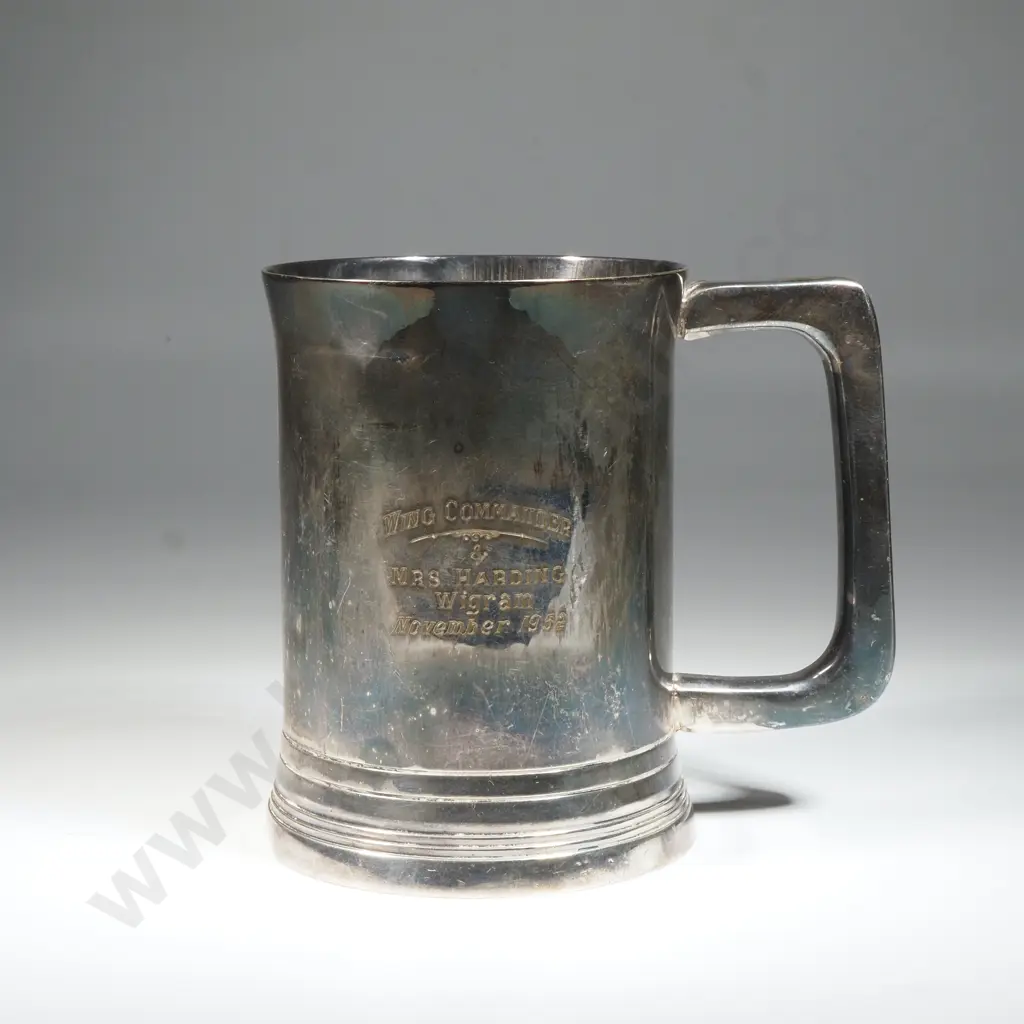 1952 S/P Tankard to Wing Commander A Harding OBE DFC & Mrs Harding Image 1++
