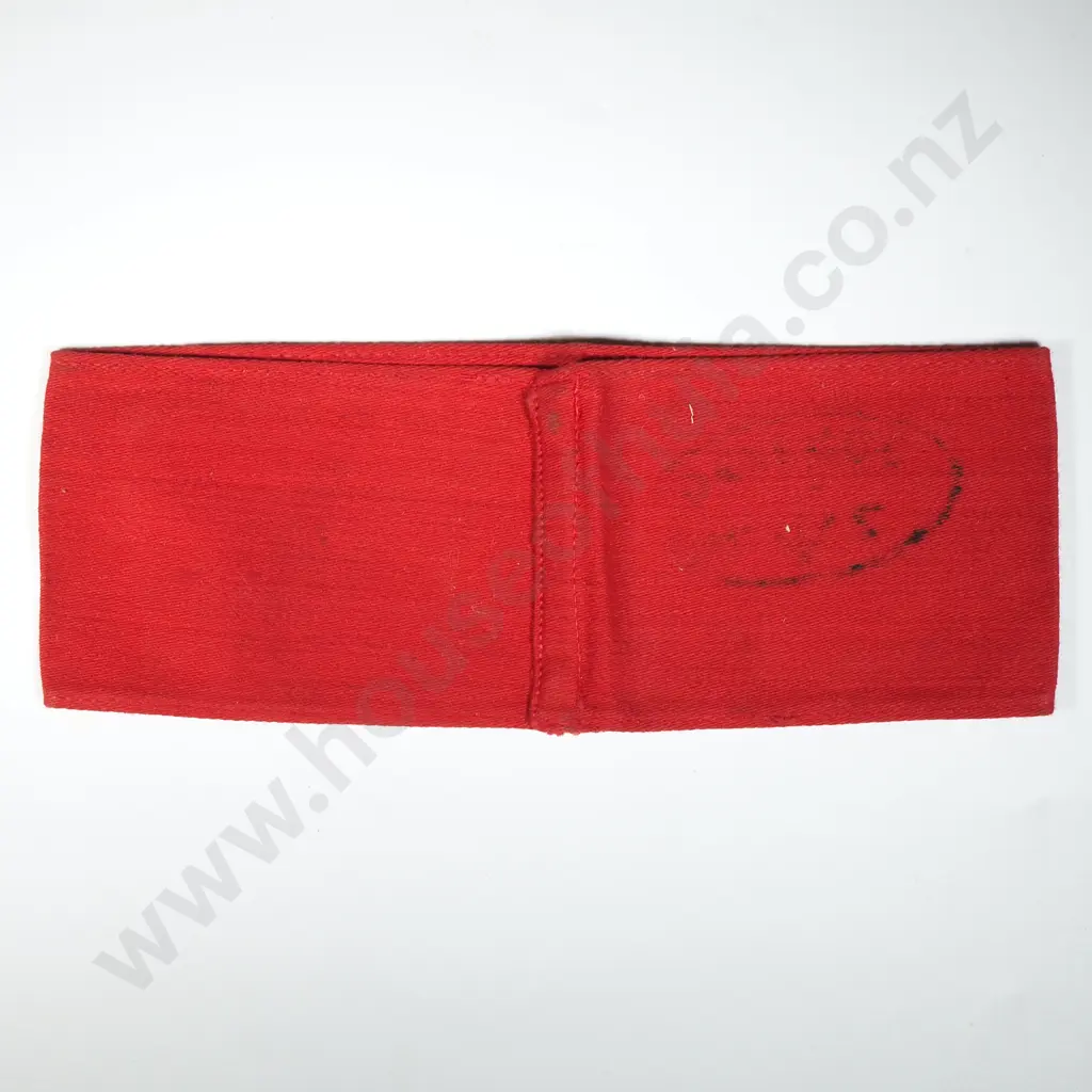 WW1 Red Arm Band Wounded w Gold Crown & GR  Image 1++