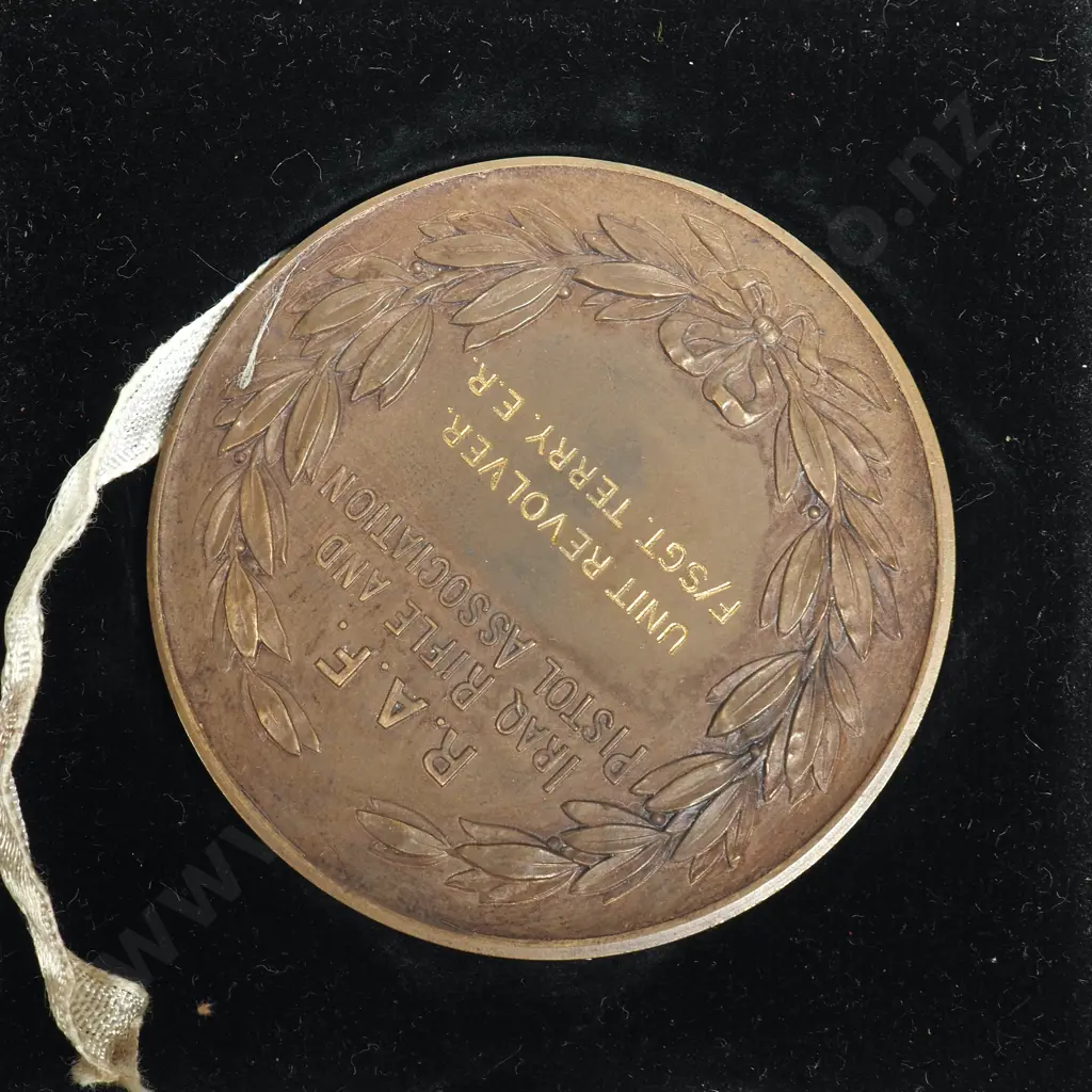 Scarce Group of Four R.A.F. Iraq Rifle & Pistol Association Medals to E R Terry 1935  Image 1++