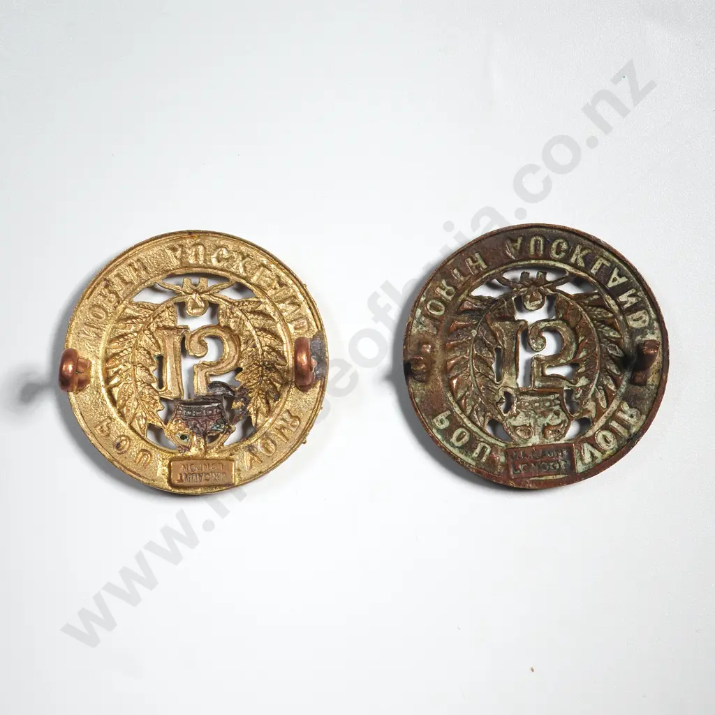 Two North Auckland Cap Badges  Image 1++