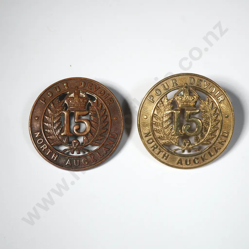 Two North Auckland Cap Badges  Image 1++