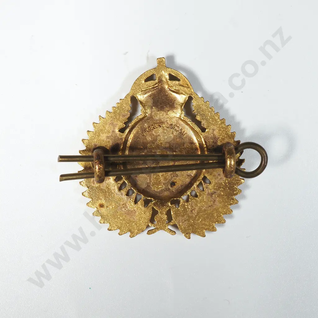 WW1 New Zealand Staff Corps Collar Badge - Lovely Gilding  Image 1++
