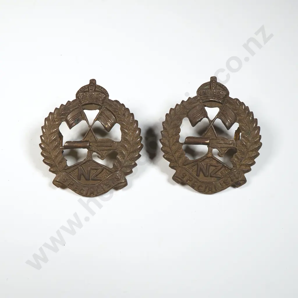 WW1 New Zealand Specialist Machine Gun Collar Tabs  Image 1++