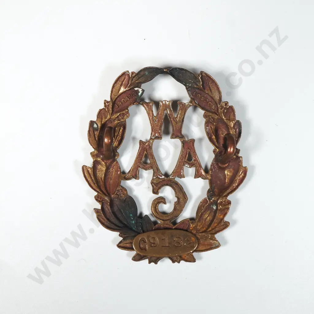 WW1 WAAC Hat Badge - Numbered on Reverse G9182 Image 1++