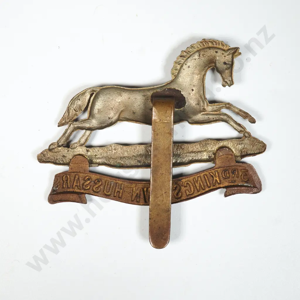 WW1 3rd Kings Own Hussars Regiment Cap Badge  Image 1++