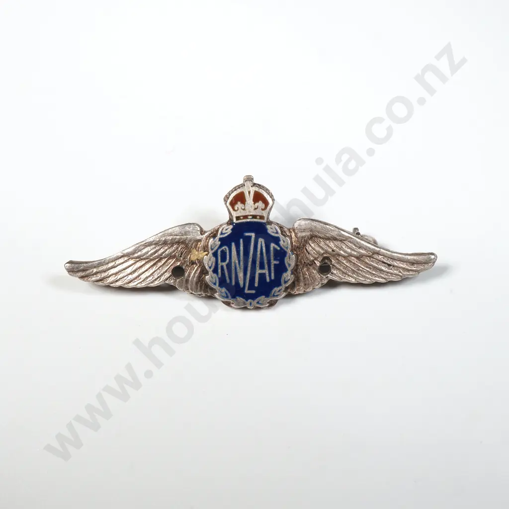 Sterling Silver RNZAF Sweetheart Brooch  Image 1++