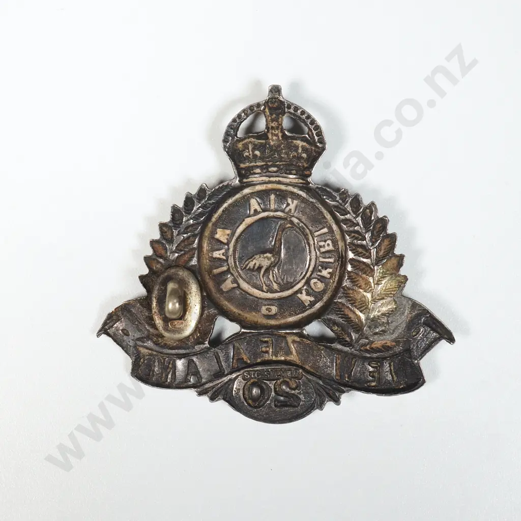 Sterling Silver & Enamel 20th Reinforcements WW1 Sweetheart Badge Image 1++