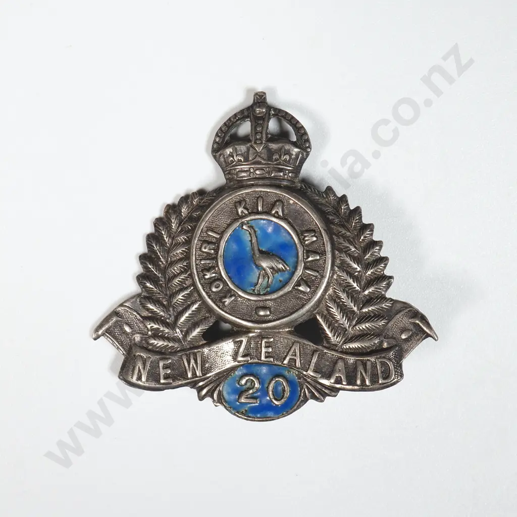 Sterling Silver & Enamel 20th Reinforcements WW1 Sweetheart Badge Image 1++