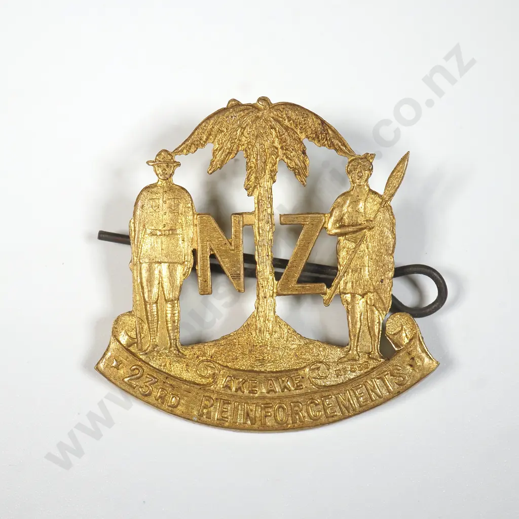 WW1 New Zealand 23rd Reinforcements Cap Badge  Image 1++