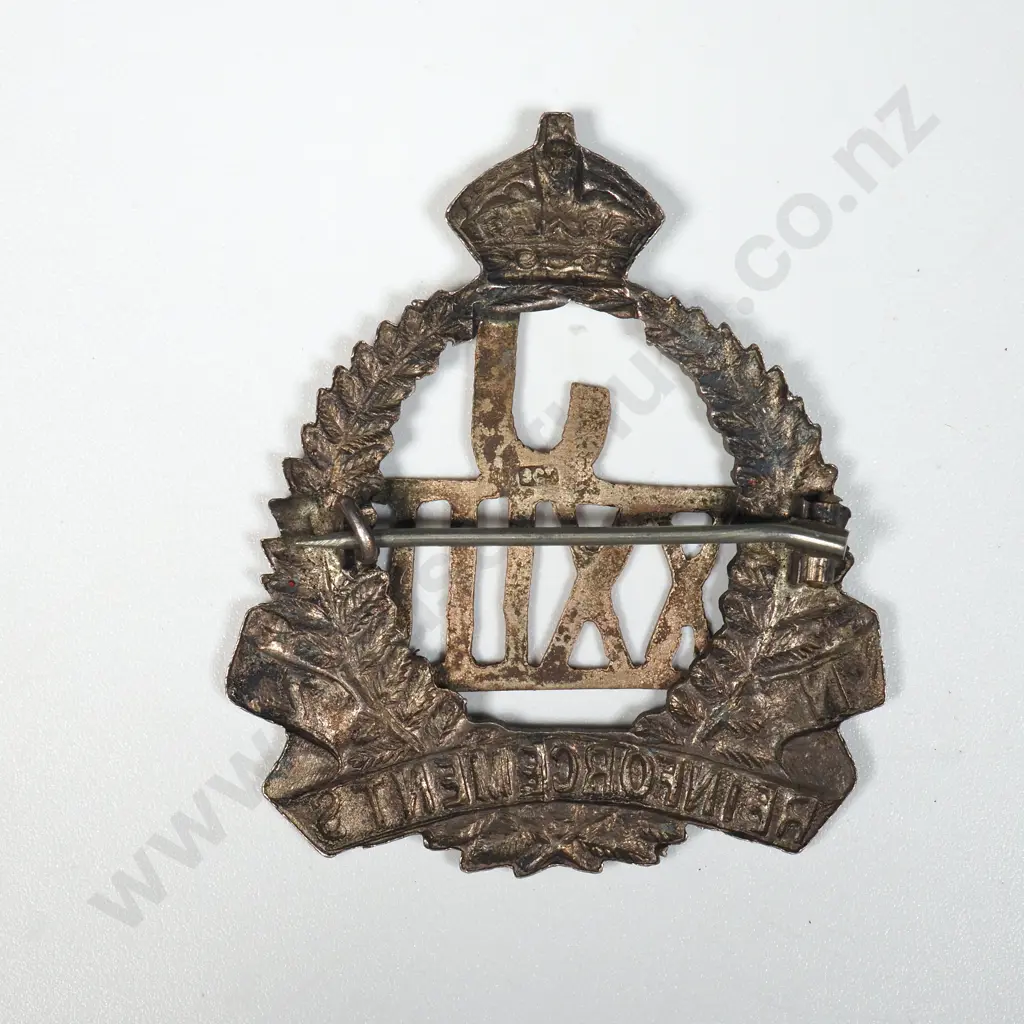 Sterling Silver & 9ct Gold 13th Reinforcement J Sweetheart Badge  Image 1++