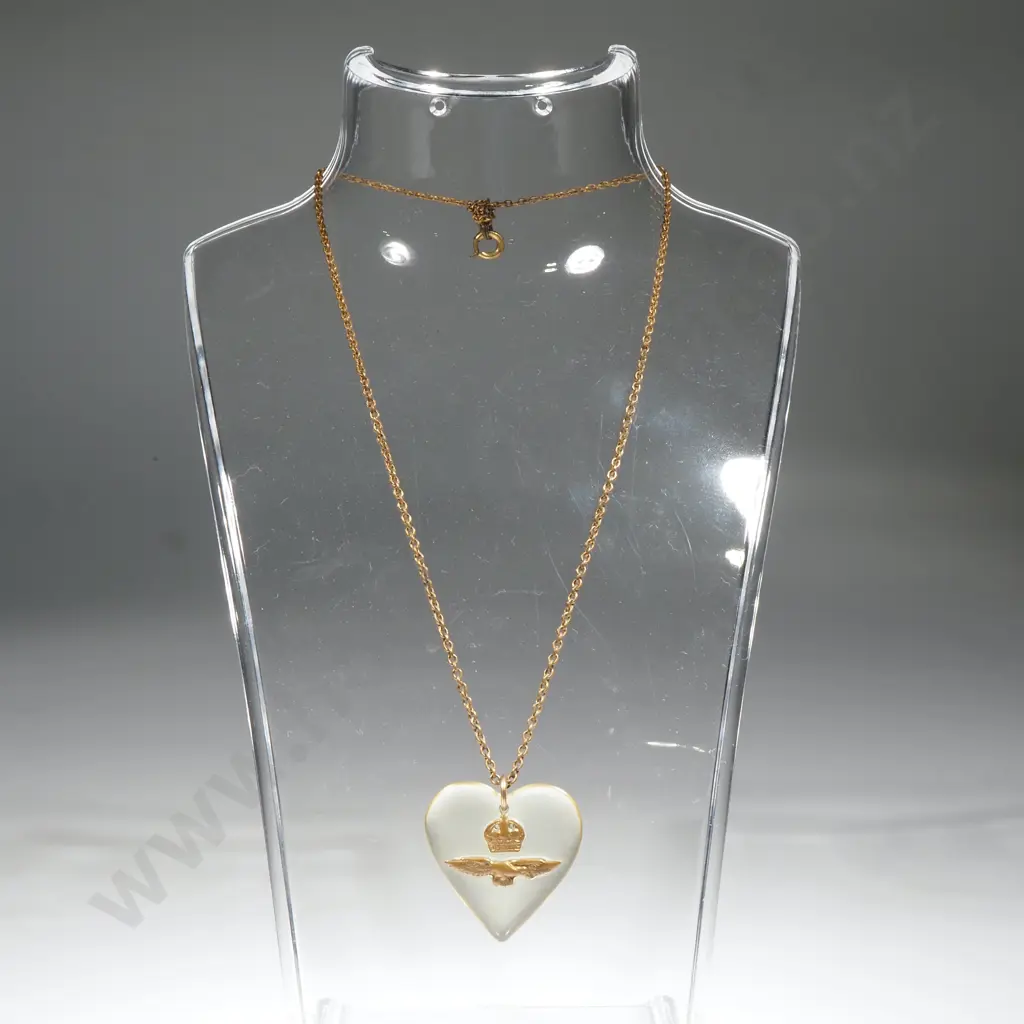 Trench Art Heart Shaped Necklace  Image 1++