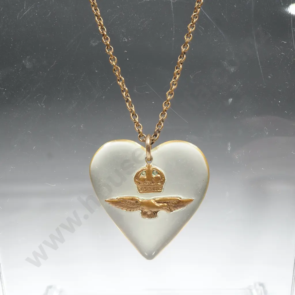 Trench Art Heart Shaped Necklace  Image 1++