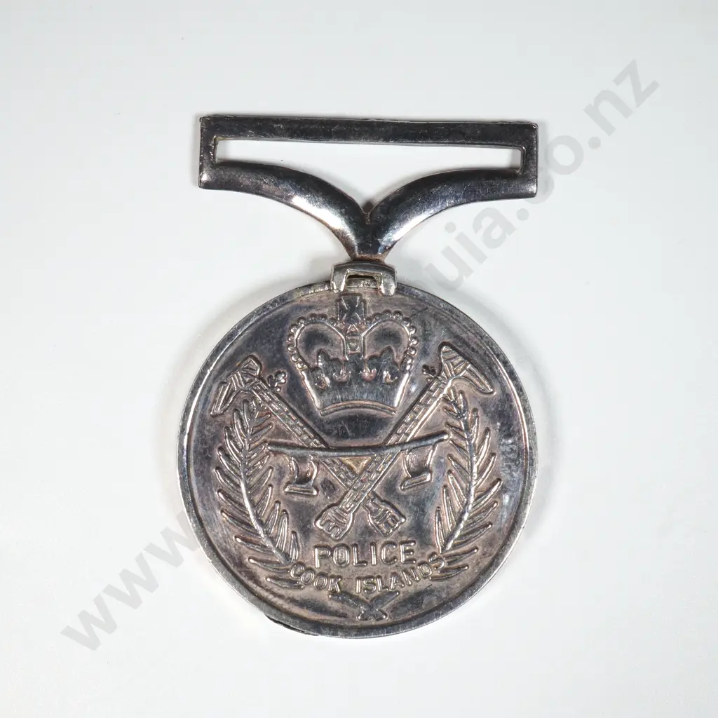 Scarce Cook Islands Police Medal - Unawarded Image 1++