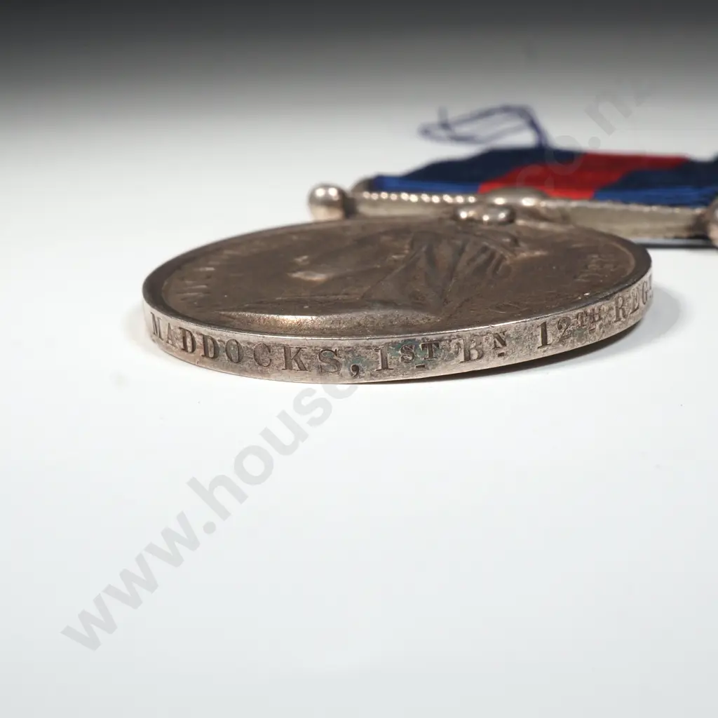 1869 New Zealand Medal William Maddocks, 1st Battalion, 12th (Suffolk) Regiment of Foot Image 1++