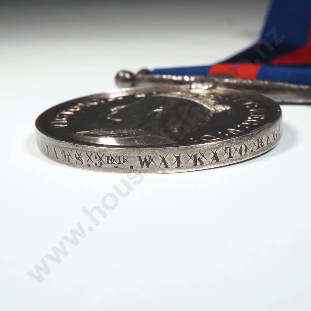1861-1866 Dated New Zealand War Medal to J Williams 3rd Waikato Regiment - Official Name Xed Out Image 1++