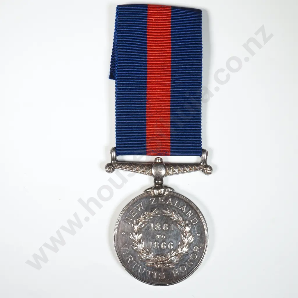 1861-1866 Dated New Zealand War Medal to J Williams 3rd Waikato Regiment - Official Name Xed Out Image 1++