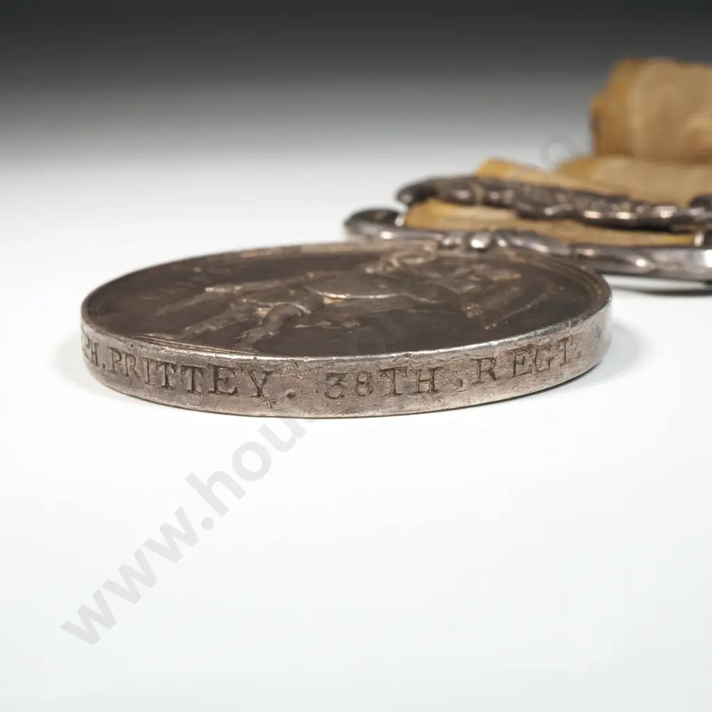 United Kingdom Crimea Medal w Sebastopol Bar to Joseph Prittey 38th Regiment Image 1++