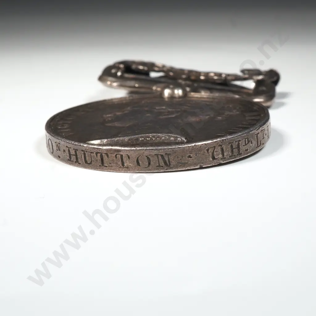 United Kingdom Crimea Medal w Sebastopol Clasp to 2324 J O Hutton 71st Highland Light Infantry Image 1++