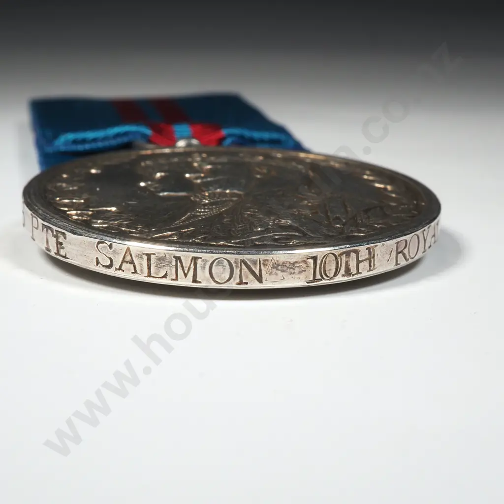 1911 Dehli Durbar in Silver to 5596 PTE Salmon 10th Royal Hussars - Sold for 360 Pounds in 2019 at Noonans Image 1++