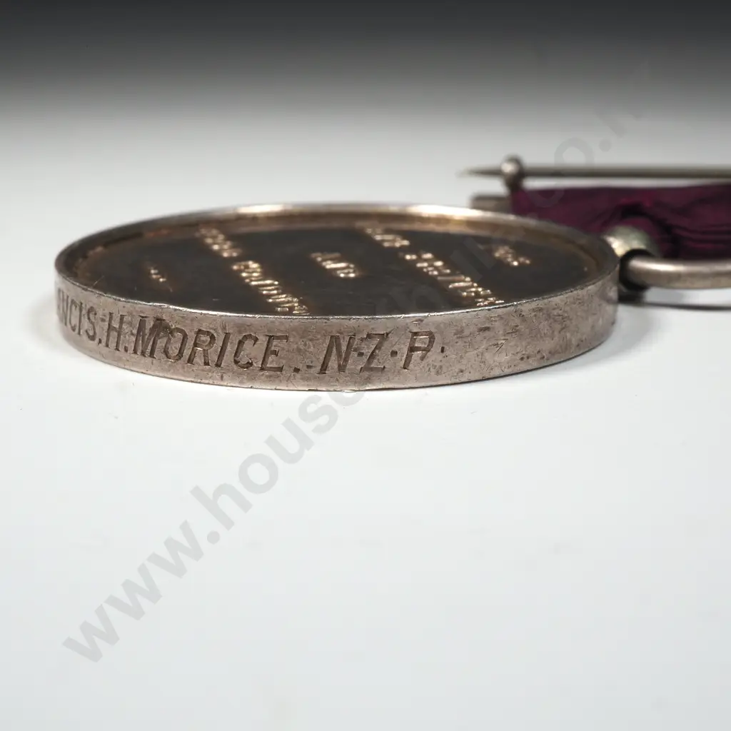 New Zealand Police Long Service & Good Conduct Medal to 103 Francis Henry Morice - Kohn Maker Image 1++